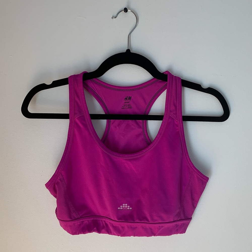 H&M sport purple sports bra